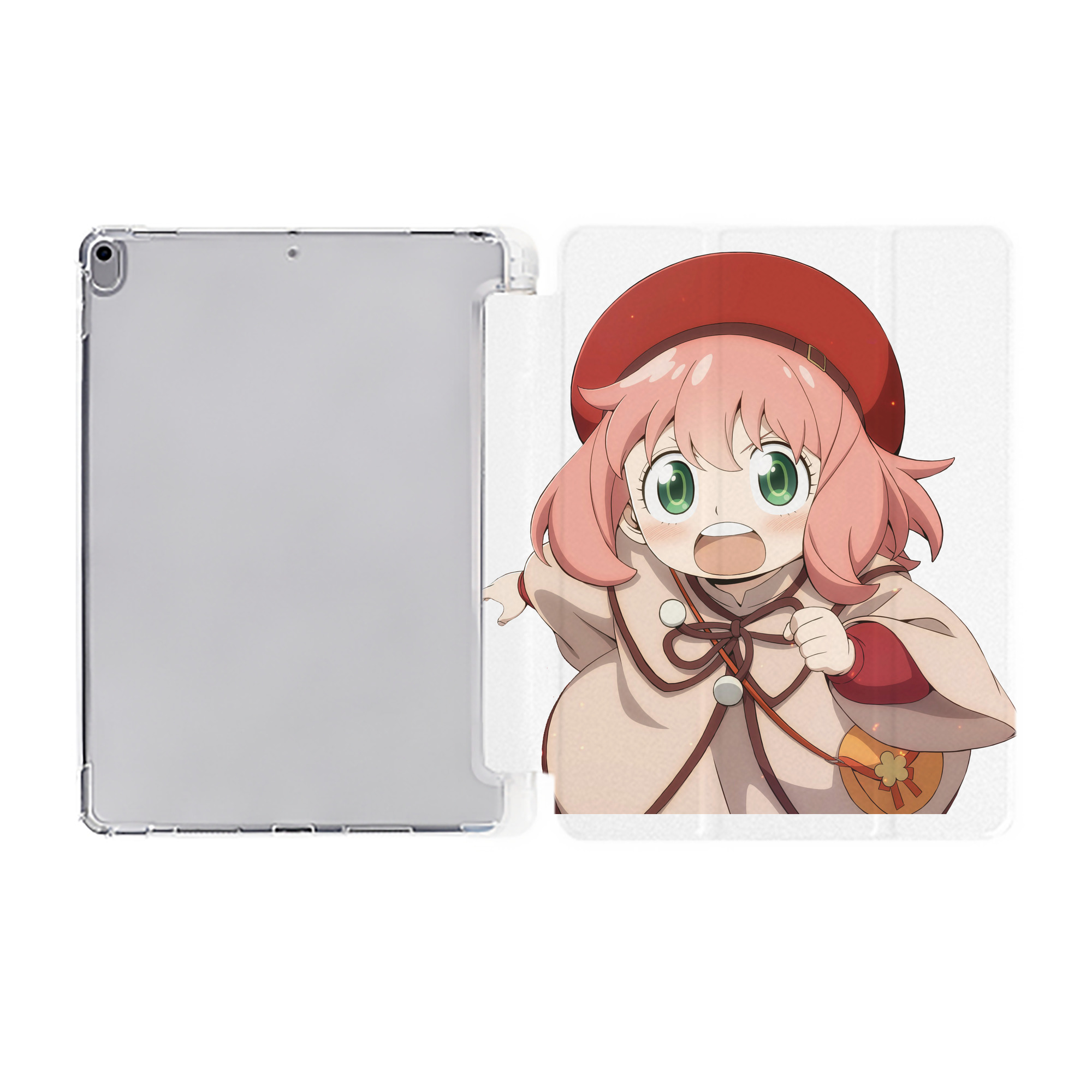（画像用） SPY×FAMILY间谍家家酒 IPad ケース ペン収納付き 三つ折りスタンド PUレザー×シリコン 対応機種9.5/10.5/10.9インチ